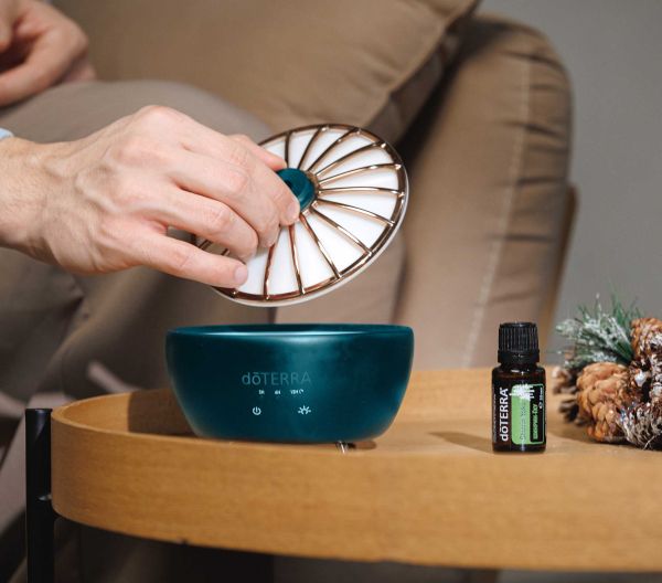 Картинка Набор dōTERRA «Лесной оазис» диффузор Hikari (100 мл) и смесь «Шинрин-Ёку» (15 мл) от магазина dōTERRA