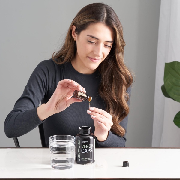Картинка Пустые растительные капсулы для приема эфирных масел внутрь dōTERRA, Veggie caps, 160 шт. от магазина dōTERRA