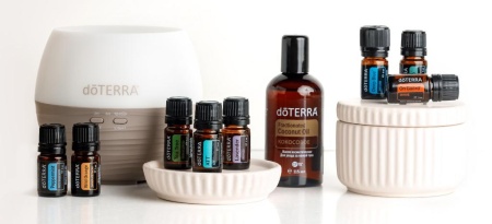 Набор эфирных масел doTERRA «Ароматач» c диффузором Лепесток, АТТ, 8x5 мл, 118 мл.