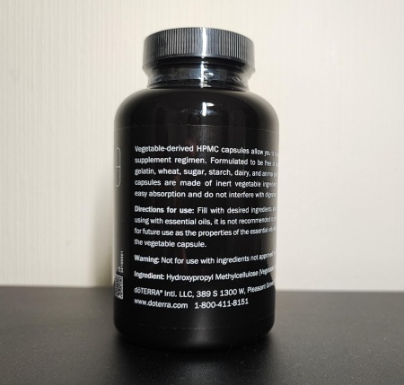Картинка Пустые растительные капсулы для приема эфирных масел внутрь dōTERRA, Veggie caps, 160 шт. от магазина dōTERRA