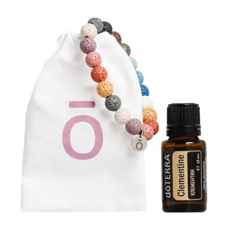 Набор «Яркая жизнь» doTERRA аромабраслет + масло Клементин, 15 мл